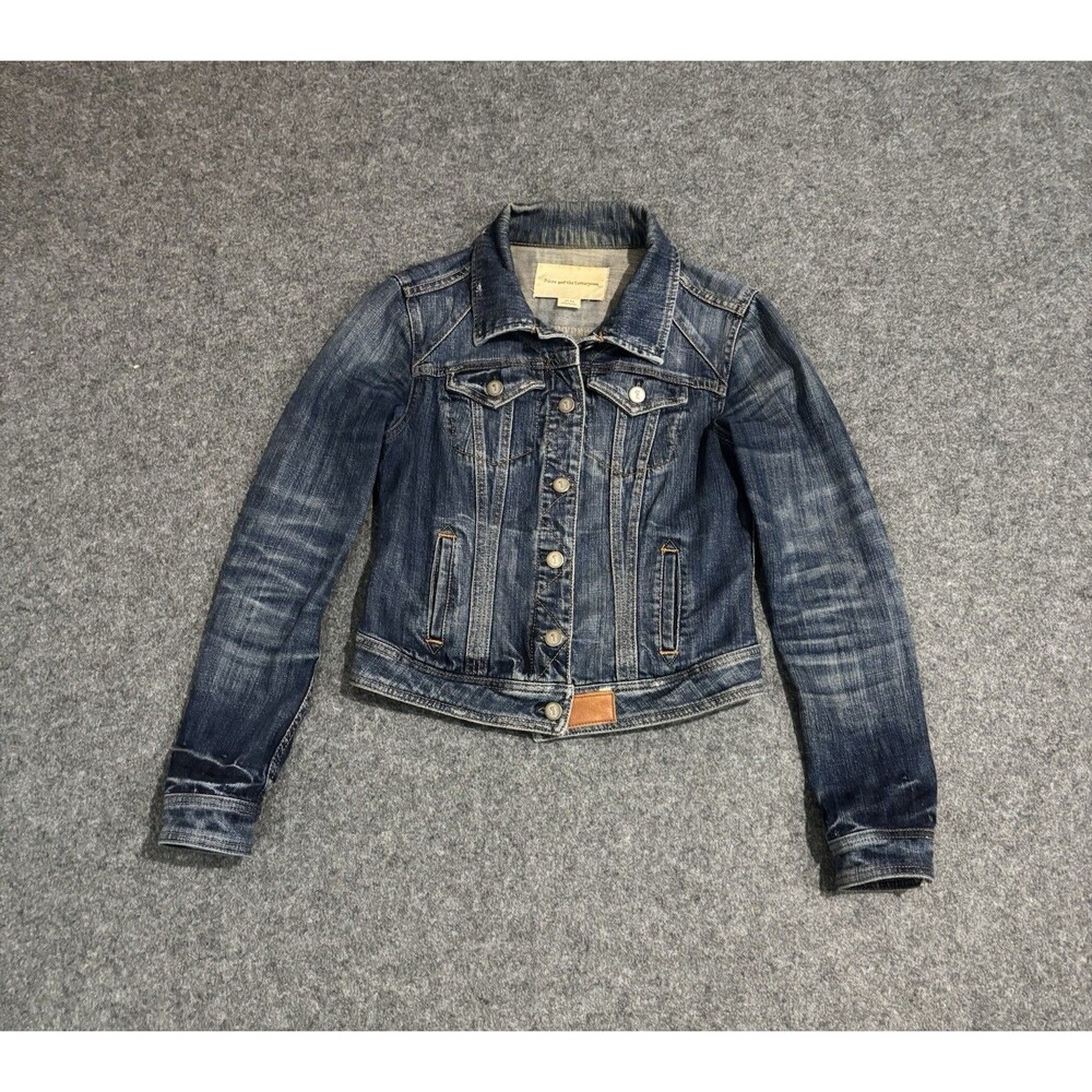 Anthropologie Pilcro and The Letterpress Denim Jacket Size XS Stretch